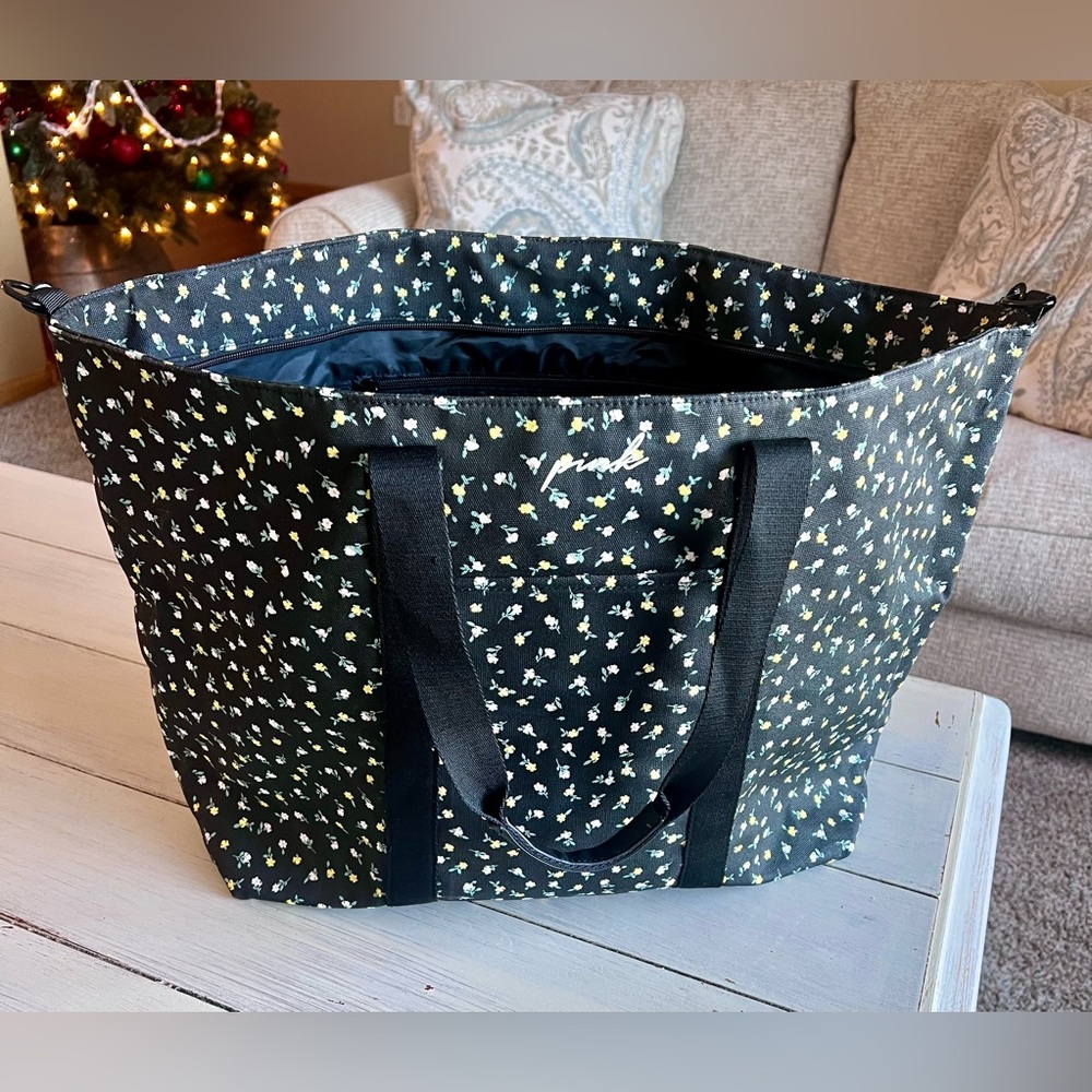 Victoria’s Secret PINK Floral Canvas Tote Bag
